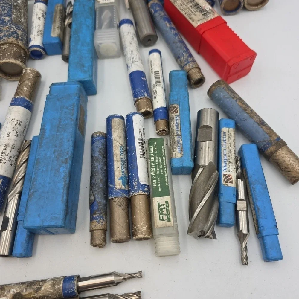 Niagara & Other Brands Cutting Bits-Various Sizes Endmills Lot of 54 Read Descr